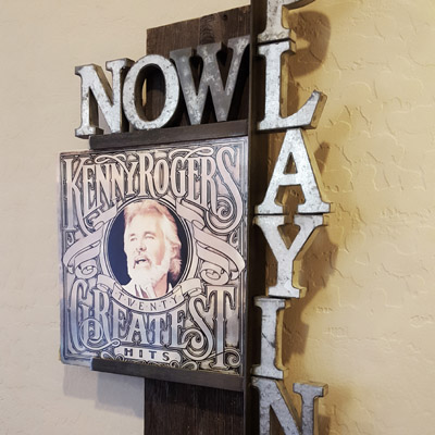 vinyl record display unit